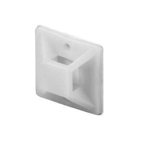 Base adhesiva 25x25mm blanca para amarres plasticos