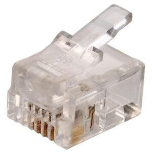 PTRJ11 - Conector o Plug telefónico RJ11 de 4 contactos para cable plano